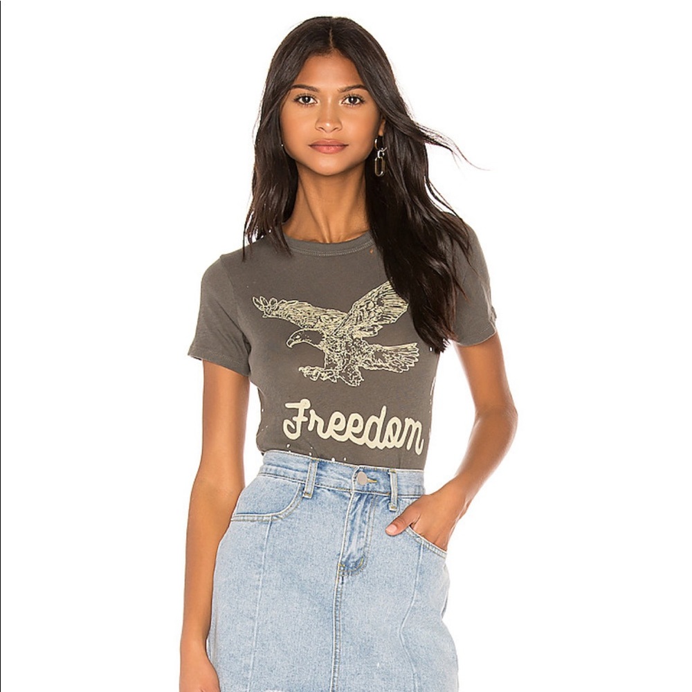 Chaser Freedom Eagle Tee in Safari